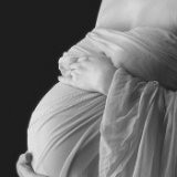 AISD09 05334r  "Bare Essential" portrait and figurative art photography by Jeff Knowles : black and white, portrait, fine portrait, bare, essential, nude, naked, pure, purity, figurative, adult, child, parent, sibling, pregnancy, maternity, teen, preteen, tween