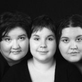 AISD10 10145r  "Bare Essential" portrait and figurative art photography by Jeff Knowles : black and white, portrait, fine portrait, bare, essential, nude, naked, pure, purity, figurative, adult, child, parent, sibling, pregnancy, maternity, teen, preteen, tween