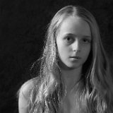 AISD14 03885ecBW  "Bare Essential" portrait and figurative art photography by Jeff Knowles : black and white, portrait, fine portrait, bare, essential, nude, naked, pure, purity, figurative, adult, child, parent, sibling, pregnancy, maternity, teen, preteen, tween