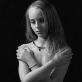 AISD14 03895  "Bare Essential" portrait and figurative art photography by Jeff Knowles : black and white, portrait, fine portrait, bare, essential, nude, naked, pure, purity, figurative, adult, child, parent, sibling, pregnancy, maternity, teen, preteen, tween
