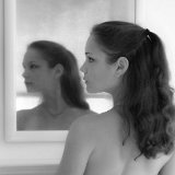 AISD14b06181BW  "Classic" portrait and figure art photography series by Jeff Knowles : portrait, classical, Rembrandt lighting, romantic, adult, child, classic portraiture